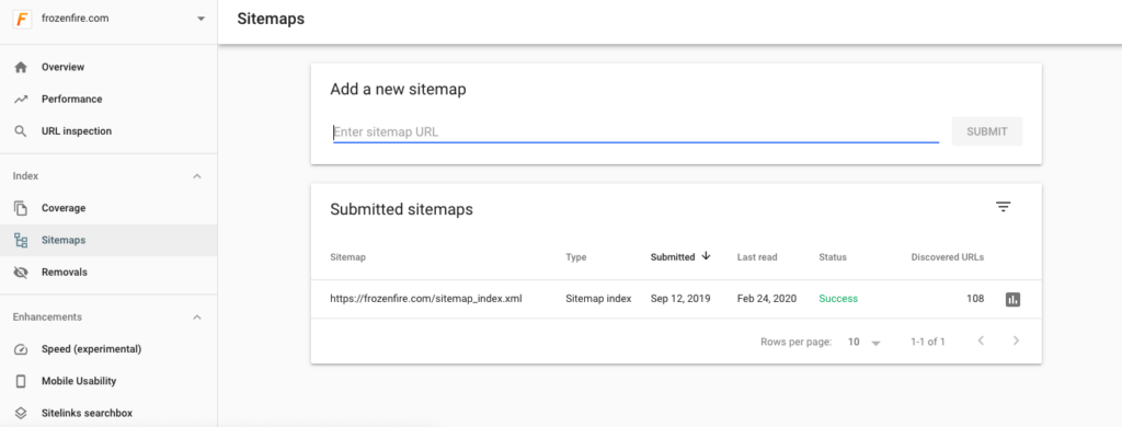 Google Sitemap Submit Tool Screenshot 1